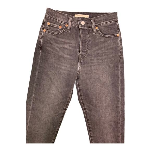 Levi’s Wedgie Skinny Washed Black Button‎ fly  size 26 - Picture 3 of 9